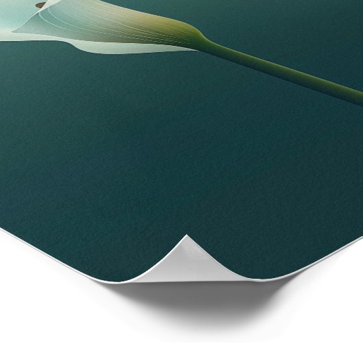 Elegantie in eenvoud: de Calla Lily Poster (Hoek)
