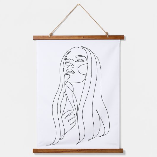 Elegantie in eenvoud hangend wandkleed (Voorkant)