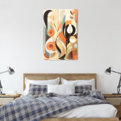 Elegantie in eenvoud: minimalistische kunst verken canvas afdruk (Insitu (Slaapkamer))