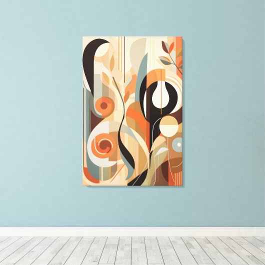 Elegantie in eenvoud: minimalistische kunst verken canvas afdruk (Insitu (Houten vloer))