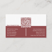 Elegantie in elk detail Bourgondische witte kapsal Visitekaartje (Achterkant)