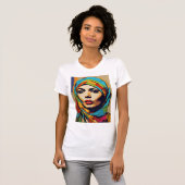"Elegantie in elke draad: Vrouwen T-shirt met Ch (Voorkant volledig)