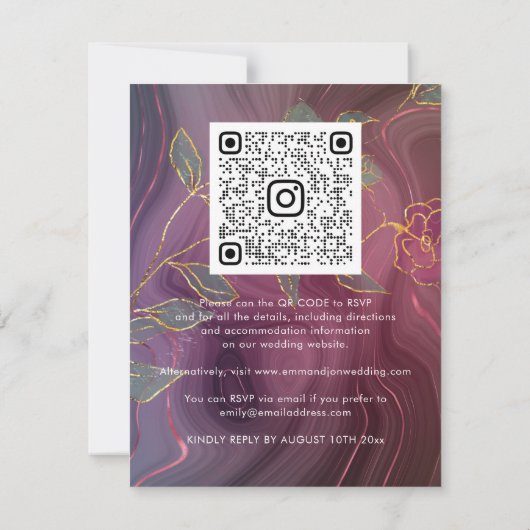 Elegantie in elke scan: QR-code die bloeit met St (Achterkant)