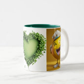 Elegantie in elke slok: verbluffende design koffie tweekleurige koffiemok (Voorkant rechts)