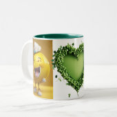 Elegantie in elke slok: verbluffende design koffie tweekleurige koffiemok (Voorkant links)