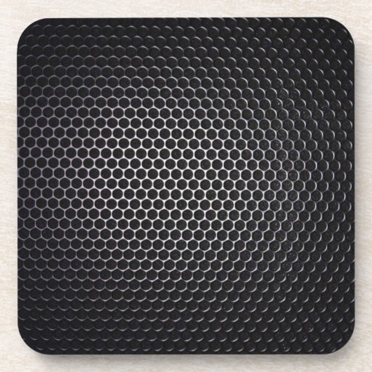 Elegantie in Fusion: Metal Mesh Abstract Pattern Bier Onderzetter (Voorkant)