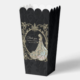 Elegantie in goud en zwart bedankdoosjes