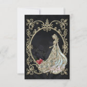 Elegantie in goud en zwart. bedankkaart (Achterkant)