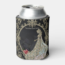 Elegantie in goud en zwart. blikjeskoeler