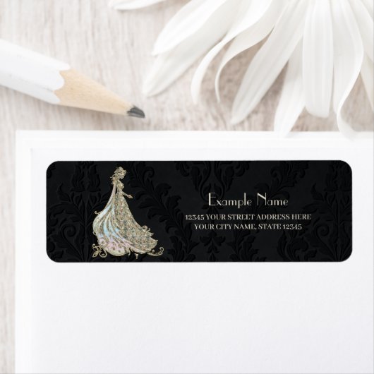 Elegantie in goud en zwart. etiket (Insitu)