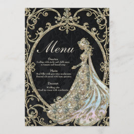 Elegantie in goud en zwart. menu
