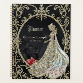Elegantie in goud en zwart. planner