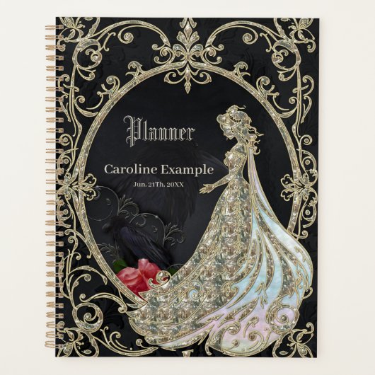 Elegantie in goud en zwart. planner (Voorkant)