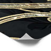 Elegantie in goud en zwart. poster (Hoek)