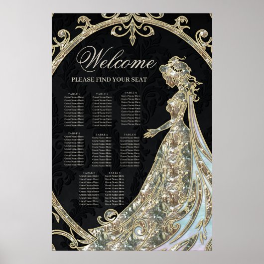 Elegantie in goud en zwart. poster (Voorkant)