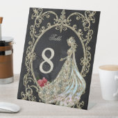 Elegantie in goud en zwart. reclamebord met voetstuk (Insitu)