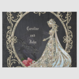 Elegantie in goud en zwart. tissuepapier