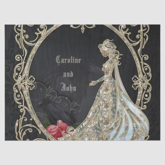 Elegantie in goud en zwart. tissuepapier (Voorkant)