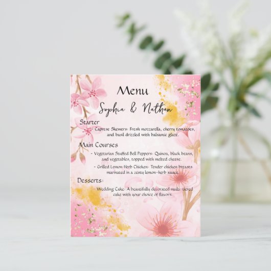 Elegantie in harmonie: roze en gouden bruiloft Men (Staand voorkant)