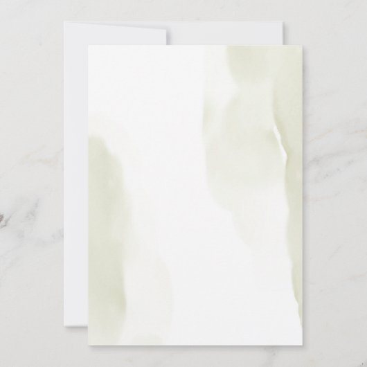 Elegantie in Ivoor, Goud, en Groene Huwelijksuitno Kaart (Achterkant)