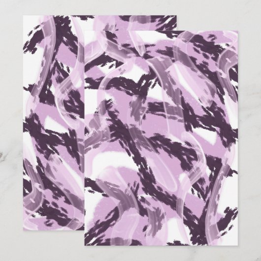 Elegantie in lavens kaart (Voorkant / Achterkant)