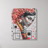 Elegantie in lijnen: 3D-diepte van de zijkant van  Canvas Afdruk (Voorkant)