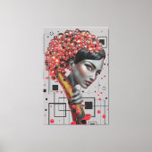 Elegantie in lijnen: 3D-diepte van de zijkant van Canvas Afdruk (Voorkant)