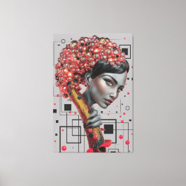 Elegantie in lijnen: 3D-diepte van de zijkant van  Canvas Afdruk