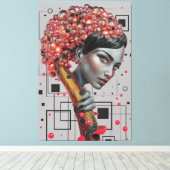 Elegantie in lijnen: 3D-diepte van de zijkant van Canvas Afdruk (Insitu (Houten vloer))