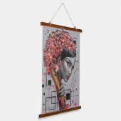 Elegantie in lijnen: 3D-diepte van de zijkant van  Hangend Wandkleed (Gebogen)