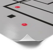 Elegantie in lijnen: 3D-diepte van de zijkant van  Perfect Poster (Hoek)