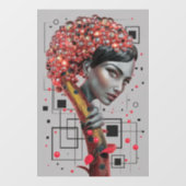 Elegantie in lijnen: 3D-diepte van de zijkant van Raamsticker (Vel)