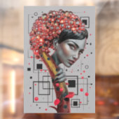 Elegantie in lijnen: 3D-diepte van de zijkant van Raamsticker (Vel 2)