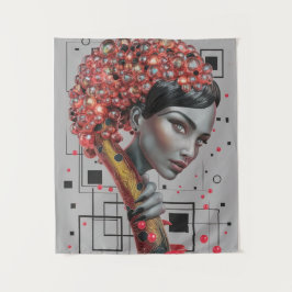 Elegantie in lijnen: 3D-diepte van de zijkant van  Wandkleed