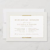 Elegantie in lijst eenvoudig modern repetitiediner kaart (Voorkant)