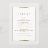 Elegantie in lijstvorm, eenvoudige moderne trouwde informatiekaartje (Voorkant)