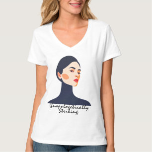 Elegantie in minimalisme - moderne portretkunst t-shirt