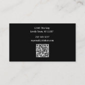 Elegantie in monochrome haarstylist visitekaartje (Achterkant)