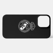 Elegantie in Monochrome: Real Madrid B & W telefoo iPhone Hoesje (Achterkant horizontaal)