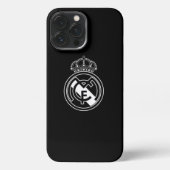 Elegantie in Monochrome: Real Madrid B & W telefoo iPhone Hoesje (Achterkant)