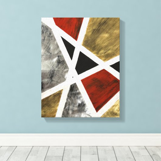 Elegantie in Motion Canvas Print - Abstracte Gouac (Insitu (Houten vloer))