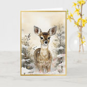 Elegantie in Natuur's Gifts Fawn Kaart (Gele Bloem)