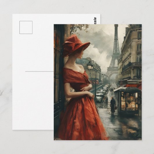 Elegantie in Parijs: Briefkaart (Voorkant / Achterkant)