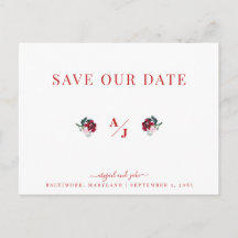 Elegantie in Rode Bruiloft Bewaar onze Datum II