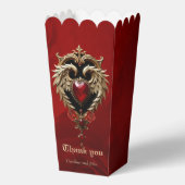 Elegantie in rood en goud bedankdoosjes (Voorkant)