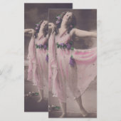  elegantie in roze bloemenjurk Bladwijzer Menu (Voorkant / Achterkant)