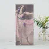  elegantie in roze bloemenjurk Bladwijzer Menu (Staand voorkant)