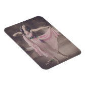 elegantie in roze bloemenjurk magneet (Rechterzijde)