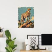 Elegantie in strepen: Cheetah Poster (Thuiskantoor)