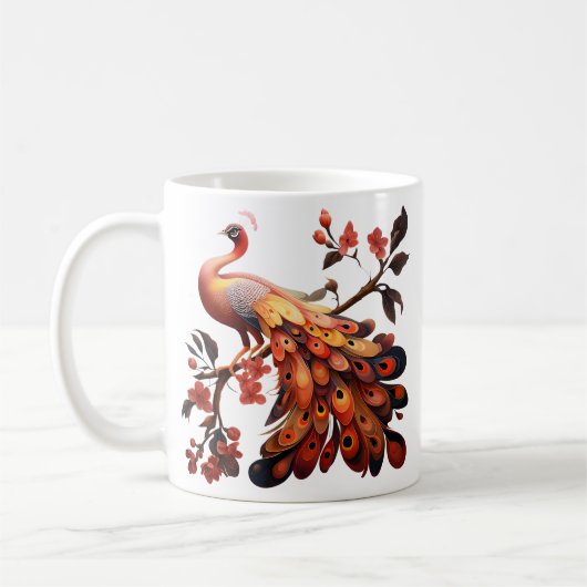 Elegantie in veren koffiemok (Links)